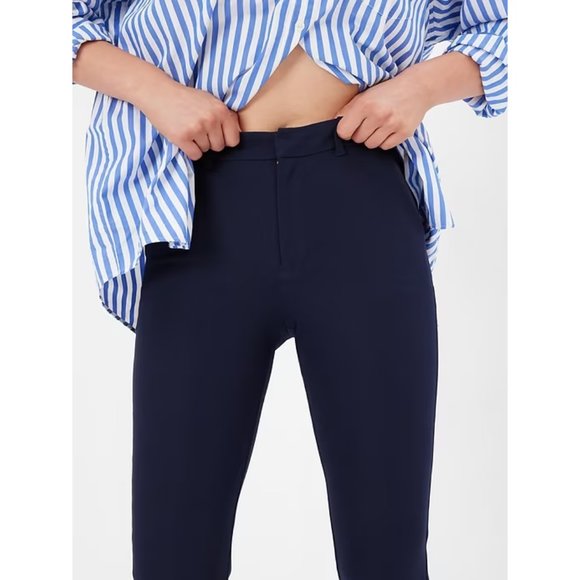 New Gap Mid Rise BiStretch Slim Pants 12 Black A293 - Picture 5 of 6